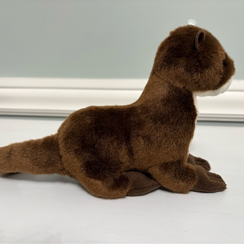 Aurora River Otter Plush 8” Flops Realistic Stuffed Animal Toy New NWT Gifts - Picture 4 of 7